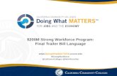 $200M Strong Workforce Program: Final Trailer Bill Language