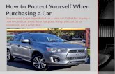 How to Protect Yourself When Purchasing a Car