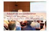 Education law conference, March 2017 - Manchester - Keeping Children Safe in Education 2016