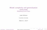 Modeling Social Data, Lecture 7: Model complexity and generalization
