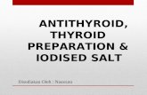 ANTITHYROID, THYROID PREPARATION & IODISED SALT