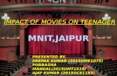 IMPACT of movies on teenagers ppt