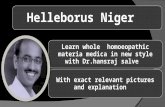 Helleborus Niger homoeopathic materia medica slide show presentation by Dr. Hansaraj salve