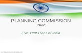 Planning commission-Five year plans of india