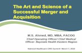 The Art and Science of a Successful Merger and Acquisition  - Mohammed Ahmed, Baystate Health Eastern Region