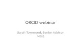 ORCID for funders webinar - Sarah Townsend, * March 2017