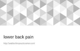 Low back pain treatment