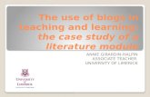 The use of blogs in teaching and learning literature in FL