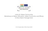 Mr. Vinod Tare and Ms. Birgit Vogel IEWP @ Workshop on Water allocation, water economics and eflows in River Basin Management, 14-15 september 2016