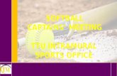 TTU Intramural Softball Captains' Meeting