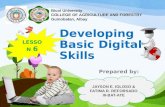 Developing Basic Digital Skills (Lesson 6)
