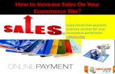 How to increase sales on your ecommerce site