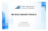 Human Rights Policy by max myanmar group