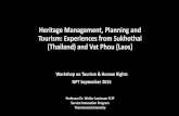 Heritage Management, Planning and Tourism: Experiences from Sukhothai (Thailand) and Vat Phou (Laos) - Dr. Walter Jamieson FCIP