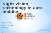 Night vision technology in auto mobiles