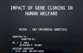 Impact of gene cloning on human welfare
