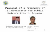 Proposal of a Framework of IT Governance for Public Universities in Ecuador