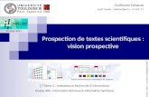 Prospection de textes scientifiques : vision prospective