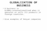 Globalization of business