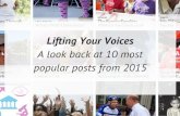 Lifting Your Voices - Guest Posts from 2015