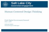 Utah DGS 2016 presentation - Human Centered Design Thinking - Julianne Sabula