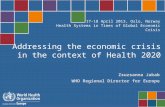 Addressing the economic crisis in the context of Health 2020