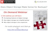 Webinar: Does Object Storage Make Sense for Backups?