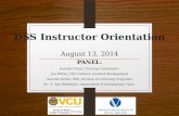 DSS instructor orientation august 2014