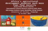 Africa’s agricultural development promises much more than food security