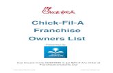 Chick-Fil-A Franchise Owners Contact List