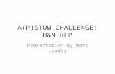 A(p)stow challenge -  m leader