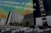 The network positions of MRSA risk wards in a hospital system