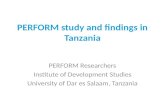 PERFORM study findings in Tanzania