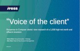 Voice of the client - 1000 HNW and affluent investors