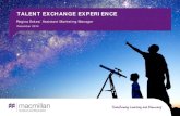 TALENT EXCHANGE - Sharing your Experience - Regina Eckes