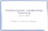 Professional leadership training introduction (section 1)