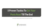 5 Proven Tactics To Get Your Posts Read Till The End