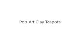 2. pop art clay teapots
