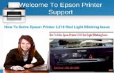 How to solve epson printer l210 red light blinking issue
