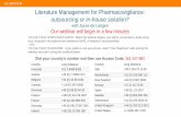Literature Management for Pharmacovigilance: Outsource or in-house solution? 21 March 2017