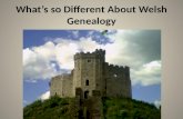 What's so Different About Welsh Genealogy