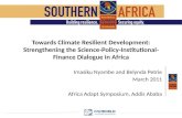 Belynda Petrie et al: Toward climate resilient development: strengthening the science-policy-institutional-finance dialogue in Africa