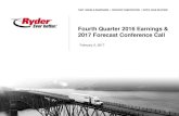 4Q 2016 Ryder System Inc Earnings Presentation