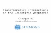 BROWN BAG TALK WITH CHAOQUN NI- TRANSFORMATIVE INTERACTIONS IN THE SCIENTIFIC WORKFORCE