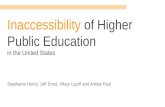 Inaccessibility of higher public education