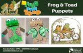 Frog and toad puppets