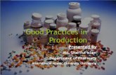 Good practices in production