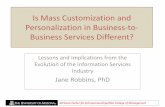Robbins Mass Cusotmization in b2 b information services-2011