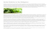Herbal Medicine in The Philippines