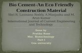 Bio Cement An Eco Friendly Construction Material